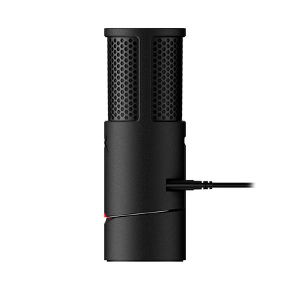 HyperX SoloCast 2 – Gaming USB Condenser Mic for PC, USB-C to USB-A, Built-in Pop Filter, Internal Shock Mount, Plug and Play, 24-bit / 96kHz, Compact Tiltable Stand – Black