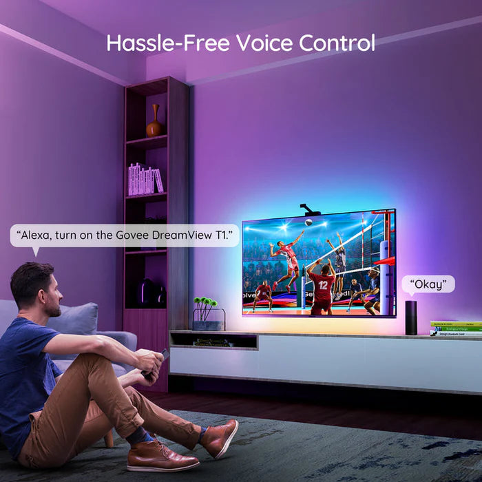 Govee Envisual TV LED Backlights with Camera, DreamView T1 RGBIC Wi-Fi TV Backlights for 55-65 inch TVs Govee