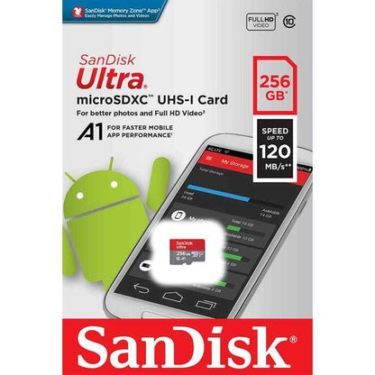SanDisk Ultra microSDXC Memory Card with different capacitIies SanDisk