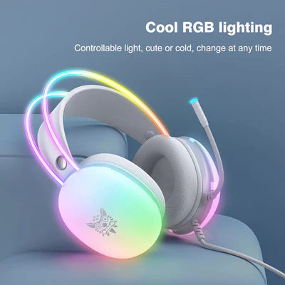 ONIKUMA X25 RGB Gaming Headset - White ONIKUMA