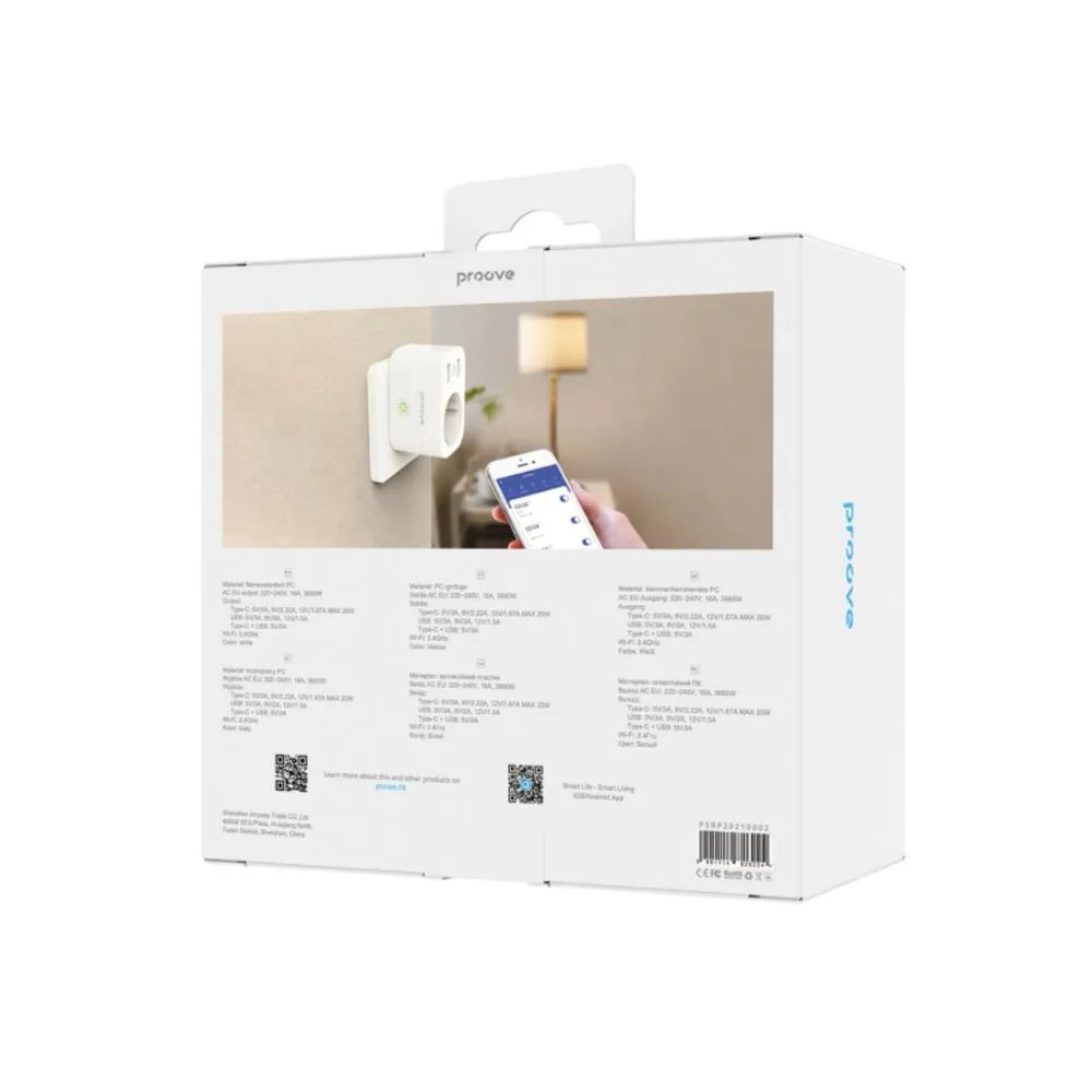 Proove Rapid Smart Socket – WiFi Power Outlet with Dual USB Fast Charging Ports Proove