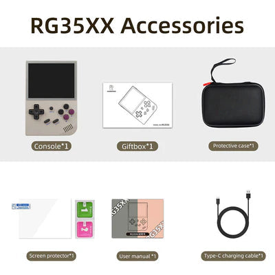Anbernic RG35XX Handheld Retro Game Console with 3.5 Inch IPS Screen and 5474 Classic Games 2100mAh Battery Support Linux, HDMI and TV Output Anbernic