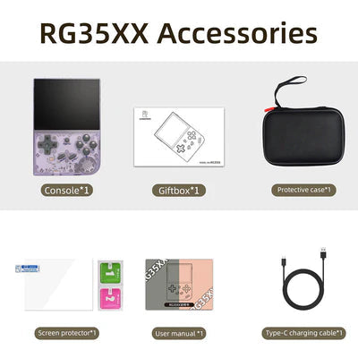 Anbernic RG35XX Handheld Retro Game Console with 3.5 Inch IPS Screen and 5474 Classic Games 2100mAh Battery Support Linux, HDMI and TV Output Anbernic