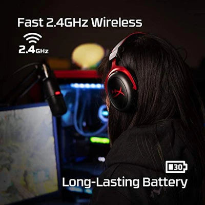 HyperX Cloud II Wireless - Gaming Headset for PC, PS4/PS5, Nintendo Switch HYPERX