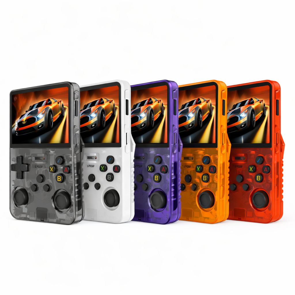 R36S Video Game Handheld Console, Built-in 64GB TF Card, 3.5 Inch IPS Screen, Retro Linux System, Support 15000+ Classic Games, 2.4G Wireless Gamepad, TV, Monitor Connection