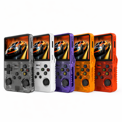R36S Video Game Handheld Console, Built-in 64GB TF Card, 3.5 Inch IPS Screen, Retro Linux System, Support 15000+ Classic Games, 2.4G Wireless Gamepad, TV, Monitor Connection