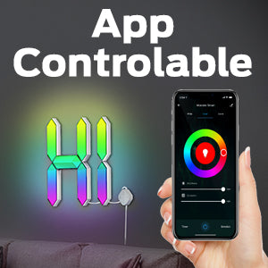 Smart 3D LED RGB Wall Lights, Smart RGBIC Hexagon Shape Lights TUYA