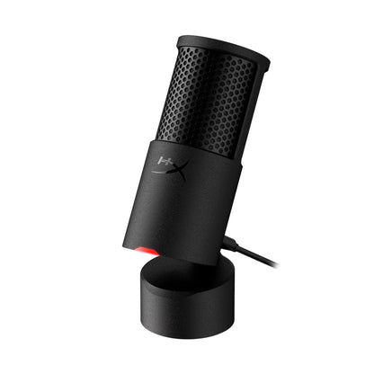 HyperX SoloCast 2 – Gaming USB Condenser Mic for PC, USB-C to USB-A, Built-in Pop Filter, Internal Shock Mount, Plug and Play, 24-bit / 96kHz, Compact Tiltable Stand – Black