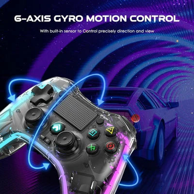 P05 Ergonomic RGB Wireless Controller with Turbo Function and Back Buttons for PS3, PS4, PC, Mobile Phones & Nintendo Switch IPLAY