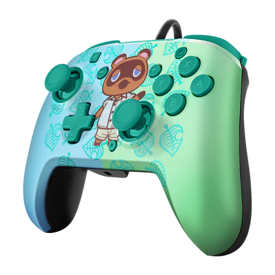 PDP Faceoff Deluxe+ Wired Controller - Animal Crossing Edition - Tom Nook - for Nintendo Switch PDP