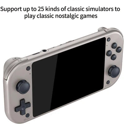 M17 Handheld Game Console Built-in 10000 Games, 4.3-Inch IPS Screen Retro Video Gaming Console Cortex-A7 CPU, Linux/Emelec 4.3 System 3D Joystick - 64GB Silver gametricks
