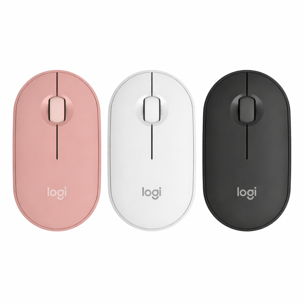Logitech M350 Pebble Wireless Silent Mouse with Bluetooth or 2.4 GHz Receiver