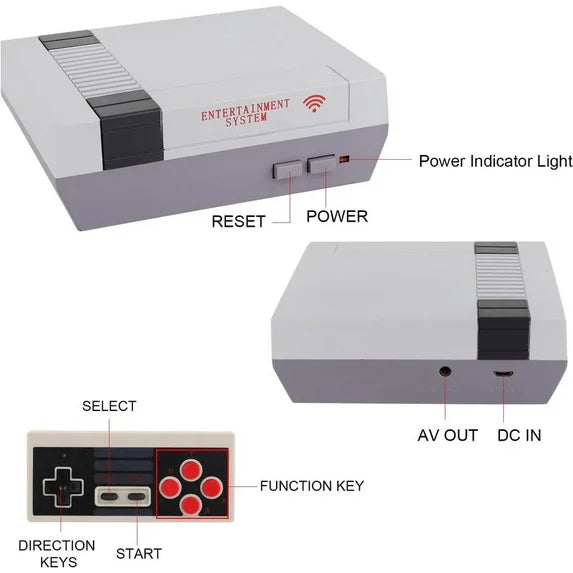 NES Retro System 620 games and 2 Classic Controllers, HDMI Output Plug and Play Video Machines