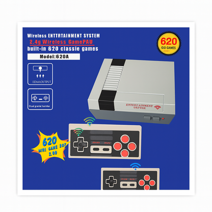 NES Retro System 620 games and 2 Classic Controllers, HDMI Output Plug and Play Video Machines