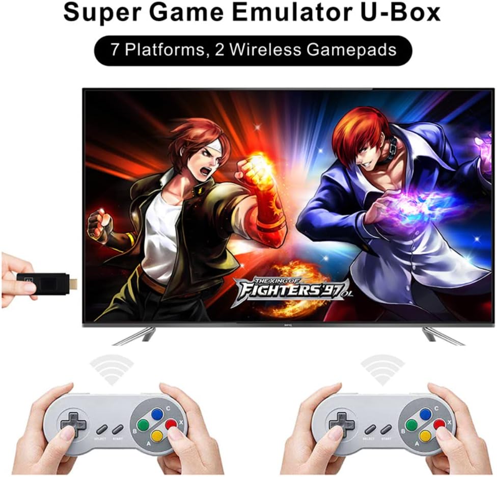 M15 Video Game Retro 4K 64G with 10,000 Games, HD Display, 32 bit Video Game Stick for SFC/GBA/FC/MD, Classic Retro Video Game