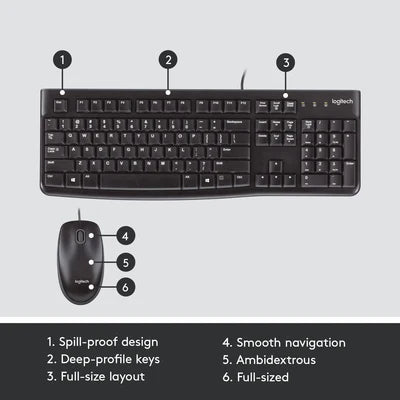 Logitech MK120 Wired Keyboard and Mouse Combo LOGITECH