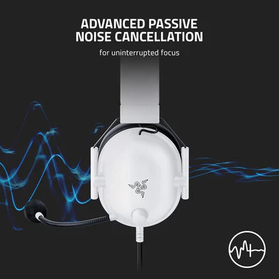 Razer BlackShark V2 X Gaming Headset: 7.1 Surround Sound - White RAZER