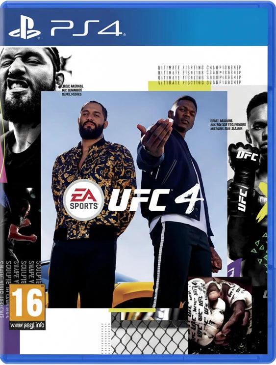 UFC 4 video game cover for PS4 with EA Sports logo
