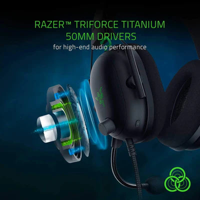 Razer BlackShark V2 With USB Sound Card - THX 7.1 Spatial Surround Sound RAZER