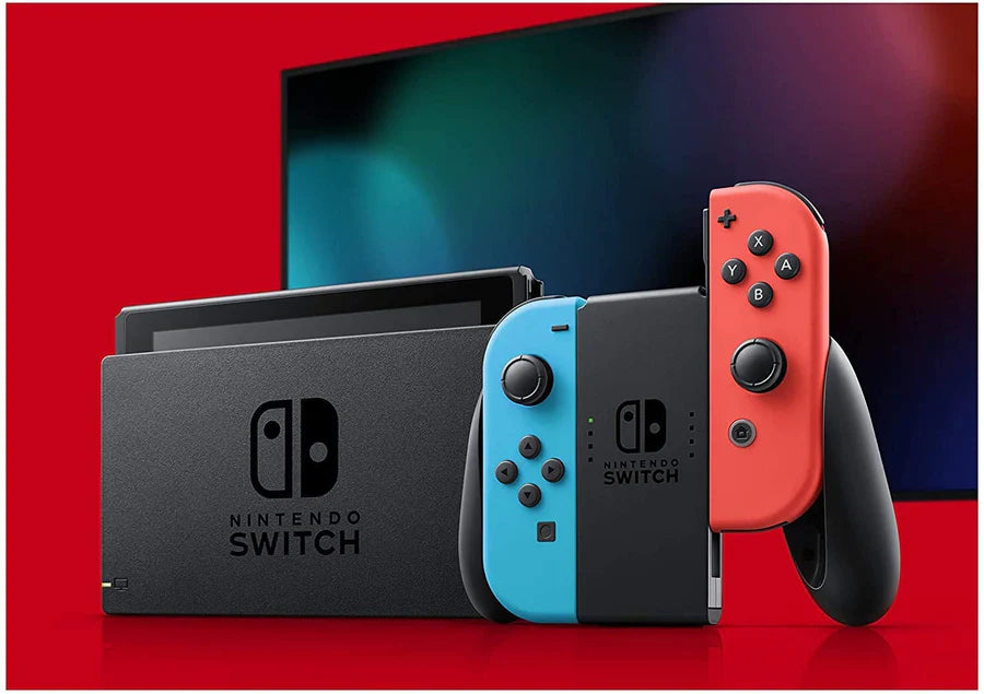 Nintendo Switch with Neon Blue and Neon Red Joy-Con NINTENDO