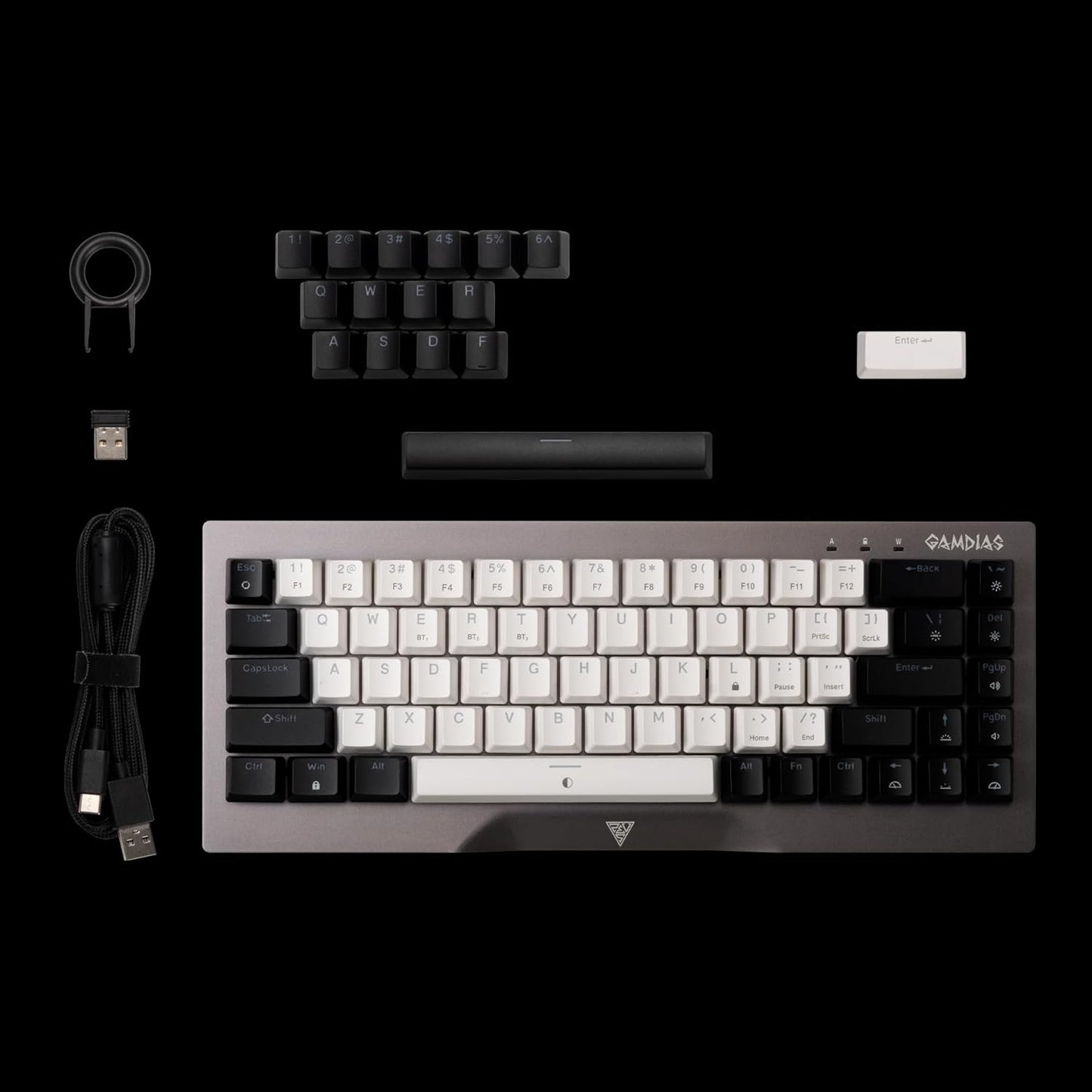 GAMDIAS HERMES M4 HYBRID MECHANICAL 60% GAMING KEYBOARD WITH RED SWITCH | WIRELESS or WIRED CONNECTIVITY