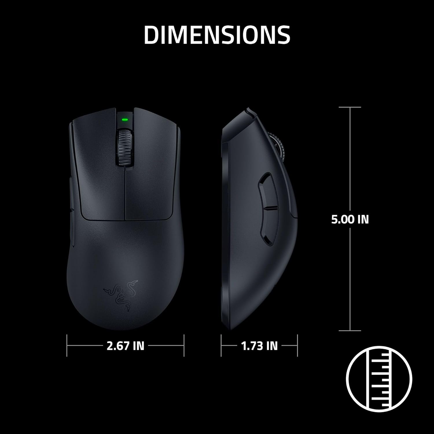 Razer DeathAdder V3 Pro Wireless Gaming Mouse: 63g Ultra Lightweight - Focus Pro 30K Optical Sensor - Fast Optical Switches Gen-3 RAZER
