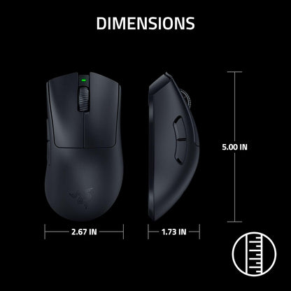 Razer DeathAdder V3 Pro Wireless Gaming Mouse: 63g Ultra Lightweight - Focus Pro 30K Optical Sensor - Fast Optical Switches Gen-3 RAZER