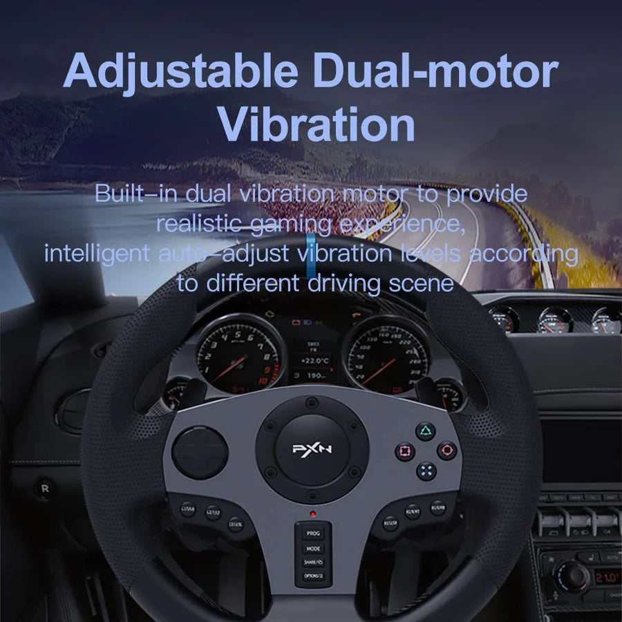 PXN V9 270/900 degree Steering Wheel for PS4, Xbox One,Xbox Series X/S, Nintendo Switch, PC PXN