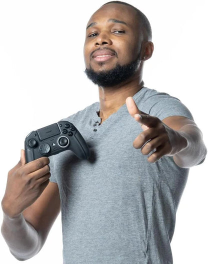 NACON Revolution 5 Pro Officially Licensed PlayStation Wireless Gaming Controller for PS5 / PS4 / PC - Triple Black NACON