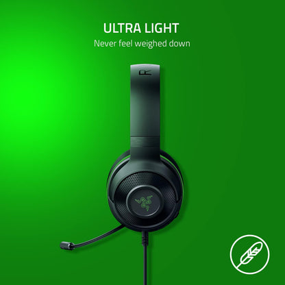 Razer Kraken X Ultralight Gaming Wired Headset, 7.1 Surround Sound RAZER