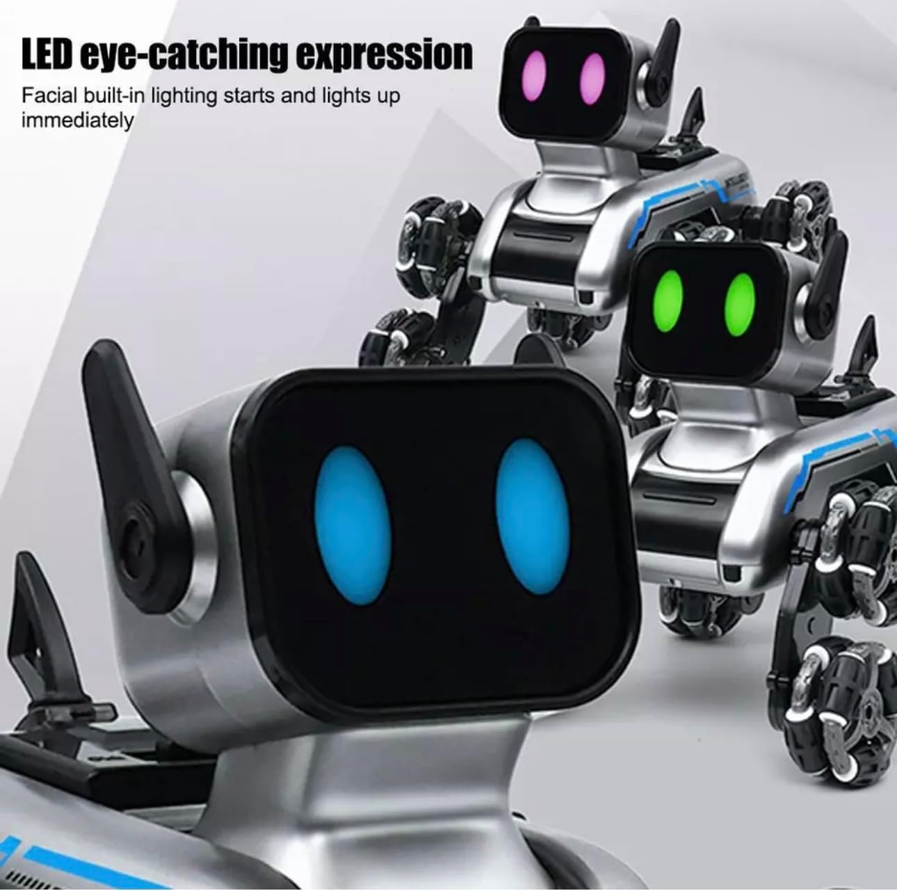 Stunt Eight-Wheel Robot Dog with hand motion sensor