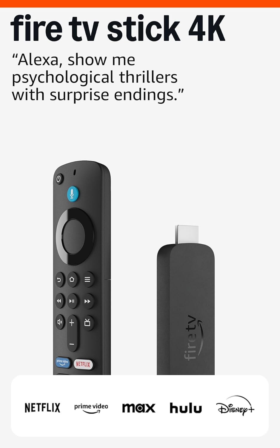 Amazon Fire TV Stick 4K (newest model) with AI-powered Fire TV Search