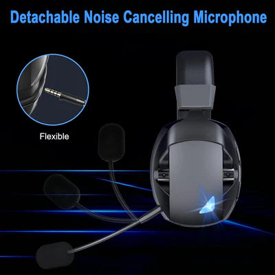BL100 Pro Wireless Gaming Headset with Noise Cancelling Microphone,Triple Mode, 2.4G+ Bluetooth+ Wired Gaming Headphones, Suitable for PC, PS4, PS5, Smart Phone, Mac GIKKING