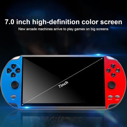 X12 Plus 7 inch Video Game Console Handheld Portable MP5, Built in 1000 Games,16GB Memory, Nostalgic Arcade Game Console with Joystick,Support GBC/GBA/NES/MD/SMC/SFC gametricks