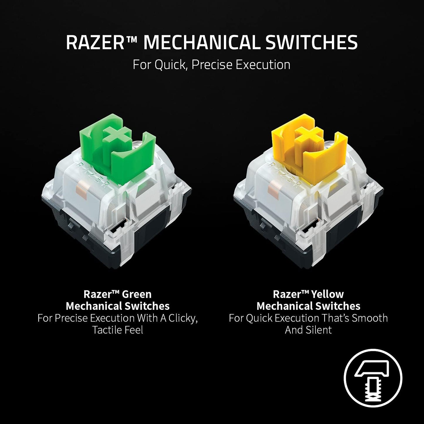 Razer BlackWidow V3 Mini HyperSpeed 65% Wireless Mechanical Gaming Keyboard:HyperSpeed Technology_Yellow Switches RAZER