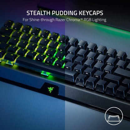 Razer BlackWidow V3 Mini HyperSpeed 65% Wireless Mechanical Gaming Keyboard:HyperSpeed Technology_Yellow Switches RAZER