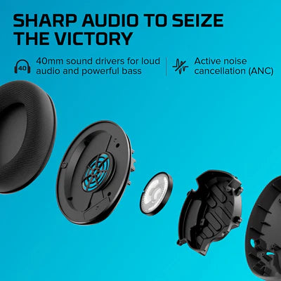 HyperX Cloud Stinger 2 Core - Gaming Headset for Playstation, Lightweight Over-Ear Headset with mic, Swivel-to-Mute Function, 40mm Drivers - White