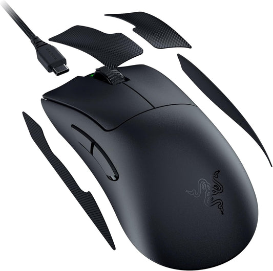 Razer DeathAdder V3 Pro Wireless Gaming Mouse: 63g Ultra Lightweight - Focus Pro 30K Optical Sensor - Fast Optical Switches Gen-3 RAZER