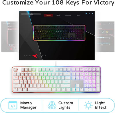 Royal Kludge RK918 Wired Mechanical Keyboard 108 Keys