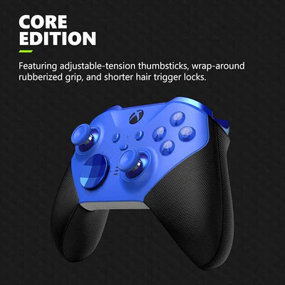Xbox Elite Series 2 Core Wireless Controller – Blue – Xbox Series X|S, Xbox One, Windows PC, Android, and iOS MICROSOFT
