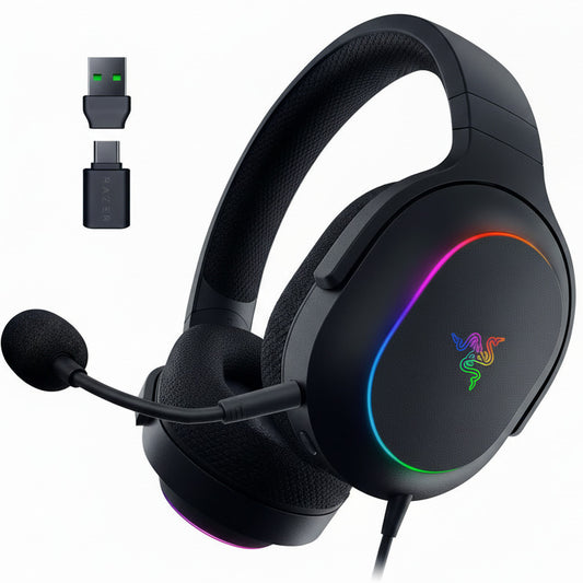 Razer Barracuda X Chroma Wireless Gaming Headset: 2.4GHz Wireless & Bluetooth - Lightweight - Chroma RGB RAZER