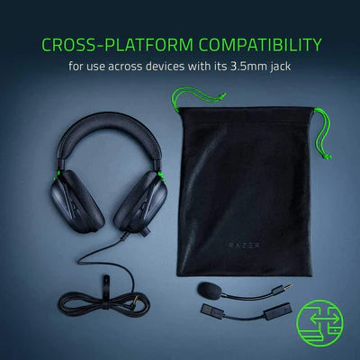 Razer BlackShark V2 With USB Sound Card - THX 7.1 Spatial Surround Sound RAZER