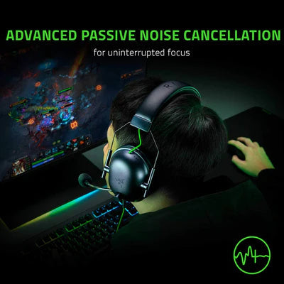Razer BlackShark V2 With USB Sound Card - THX 7.1 Spatial Surround Sound RAZER
