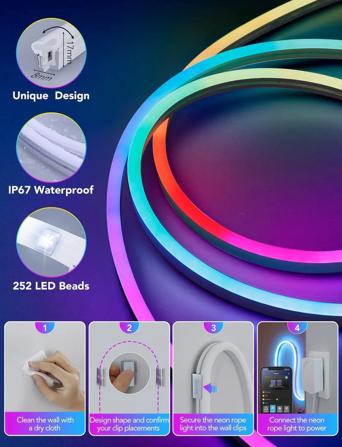 Govee Neon LED Strip Light - 10FT/3M) Govee