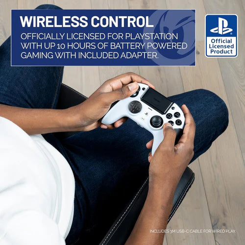NACON Revolution 5 Pro Officially Licensed PlayStation Wireless Gaming Controller for PS5 / PS4 / PC - Black/White NACON