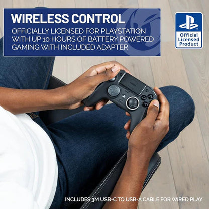 NACON Revolution 5 Pro Officially Licensed PlayStation Wireless Gaming Controller for PS5 / PS4 / PC - Triple Black NACON