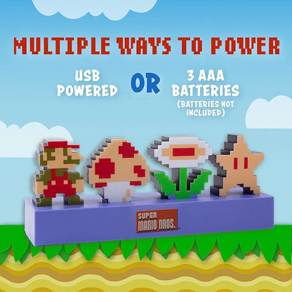 Super Mario Bros Icons Light, Decorative Light Up Figure IPLAY
