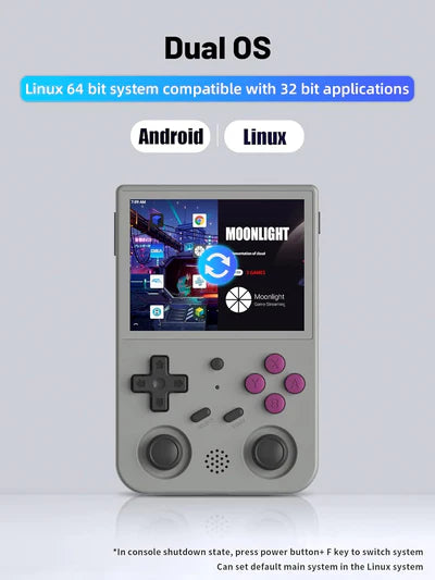 Anbernic RG353V Handheld Game Console , Dual OS Android 11 and Linux System Support 5G WiFi 4.2 Bluetooth Moonlight Streaming HDMI Output Built-in 64G SD Card 4452 Games Anbernic