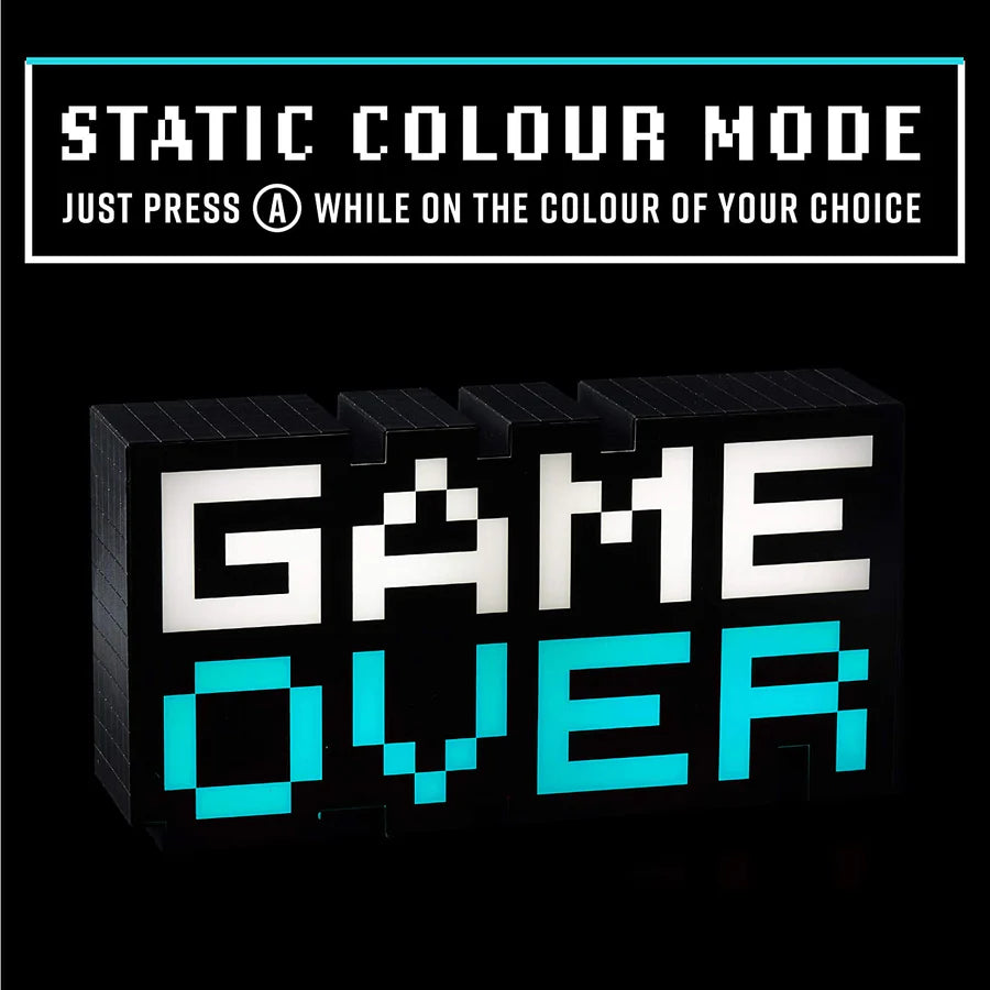 Game Over 8-Bit Pixel Light, Color Changing Light IPLAY