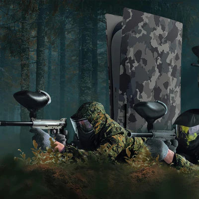 PS5 PlayStation 5 Console plates | Covers – Gray Camouflage (For PS5 Disc Edition) DOBE